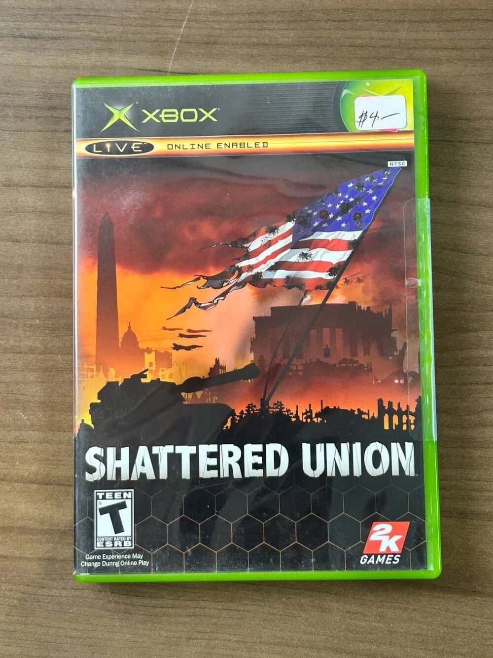 Shattered Union Microsoft Xbox 2005 NTSC 2K Games Disc Case & Manual
